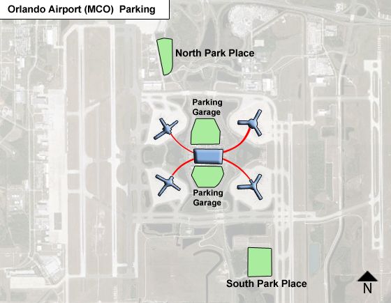 MCO Airport Map – Orlando Airport Parking Map