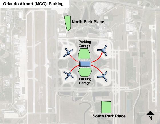 MCO Parking Map - Orlando International Airport MCO