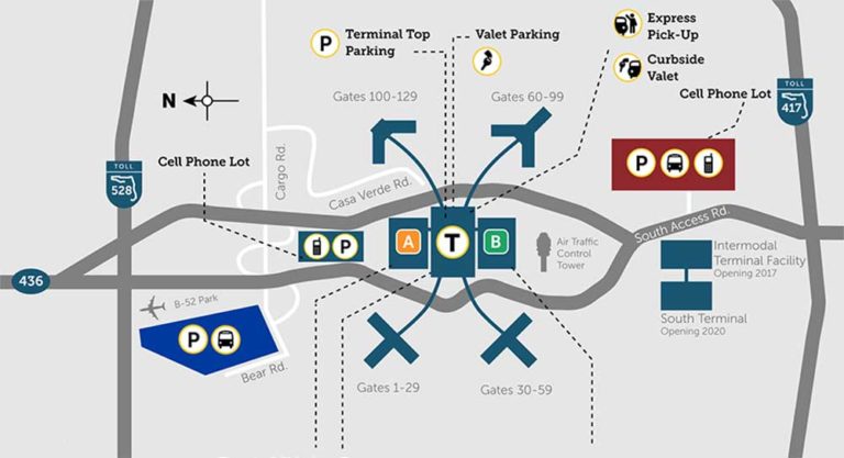 MCO Parking Map