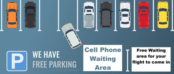 Cell phone parking lots at Orlando Airport MCO