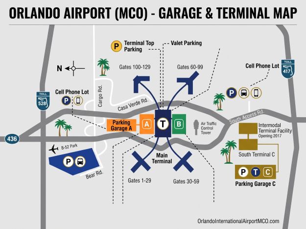 MCO Parking Map Layout