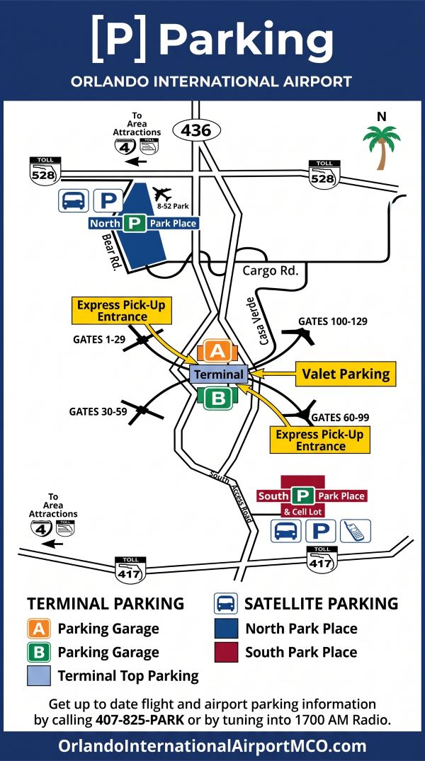 Orlando Airport Parking Map