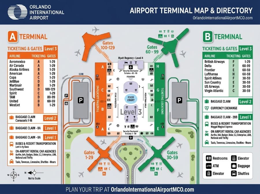 Orlando Airport Terminal Map