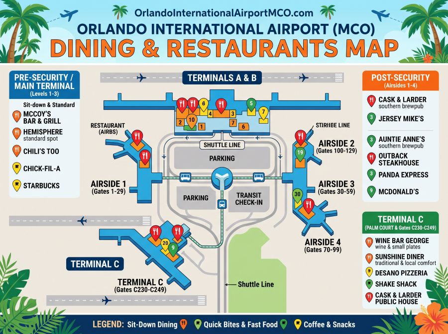 Restaurants Inside Orlando Airport